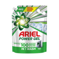 ariel front load power gel detergent pouch 4 kg