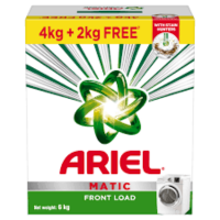 ariel detergent powder front load, 4 kg