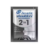 head & shoulders shampoo sachet silky black, 16n (5 ml each)