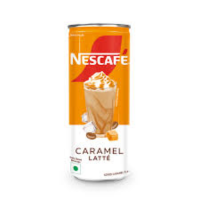 nescafe caramel latte cold coffee can 200 ml