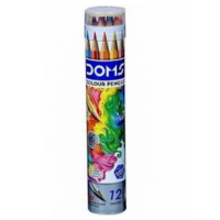 doms round shaped colour pencils and sharpner 12 n + 1 n